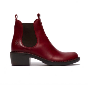 Fly London Meme030Fly Red Ankle Chelsea Boots Made In Portugal