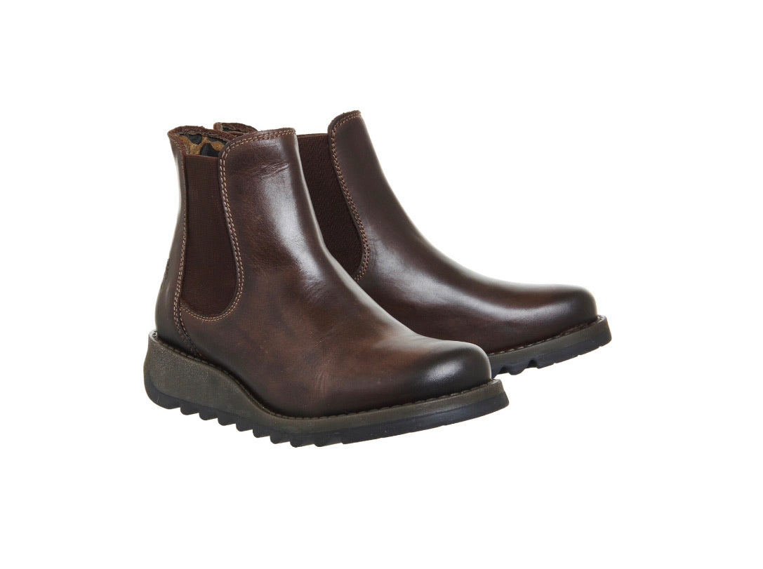 Fly London Salv Dark Brown Chelsea Ankle Boot Made In Portugal
