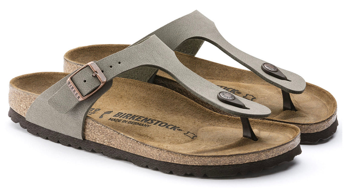 Birkenstock Gizeh Stone Nubuck Birko-Flor Made In Germany