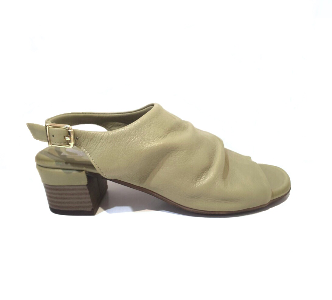 Sala Europe Norfolk Scorpion Light Green Open Toe Buckle Slingback Made In Turkey