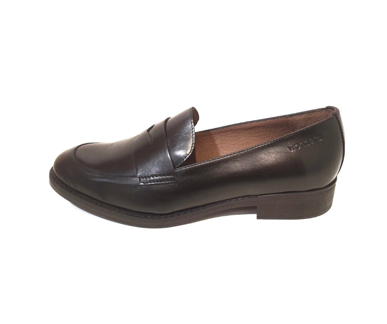 Wonders A-7251 Black Leather Loafer Made In Spain