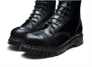 Gripfast Black Hi-Shine Steel Toe 10 Eyelet Boot Made In England