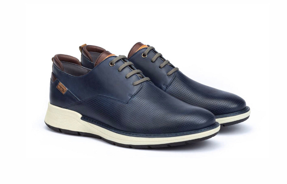 Pikolinos Busot M7S-4388 Blue 4 Eyelet Mens Shoe Made In Spain
