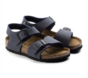 Birkenstock New York Kids Navy Blue Birko-Flor Nubuck Made In Germany