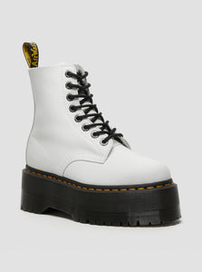 Dr. Martens 1460 Pascal Optical White Pisa Max Platform Ankle 8 Eyelet Boot