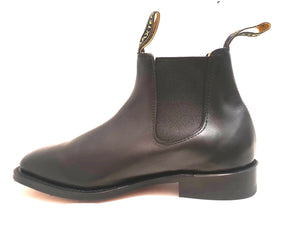 Baxter Henry Baxter Black One Piece Leather Sole Chelsea Boot Made In Australia