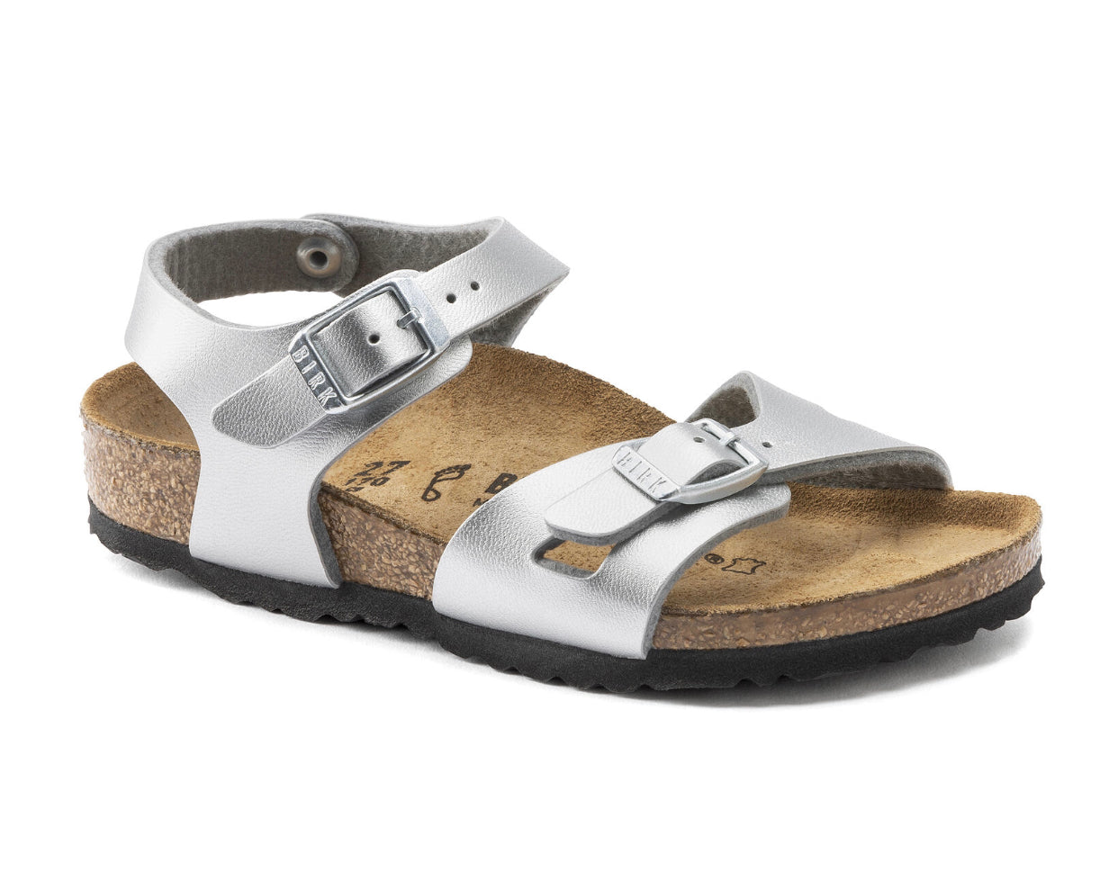 Birkenstock Rio Kids Silver Birko-Flor Made In Germany