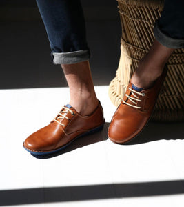 Pikolinos Santiago M7B-4089C1 Brandy 3 Eyelet Shoe Made In Spain