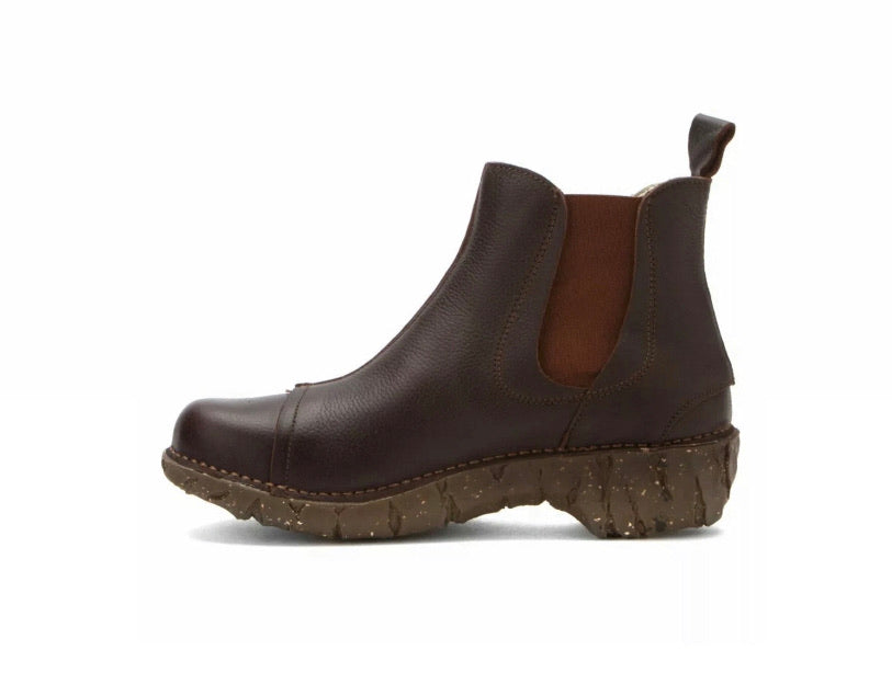 El Naturalista N158 Brown Pull On Ankle Boot Made In Spain