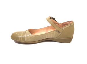 Wanda Panda Aurora Oldy Talco Moss Khaki Green Velcro Mary Jane Made In Spain