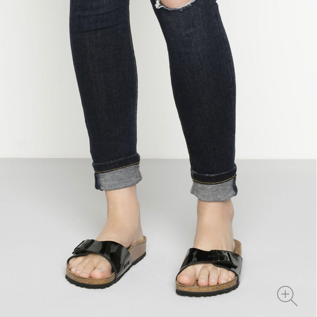 Birkenstock Madrid Black Patent Birko-Flor Made In Germany