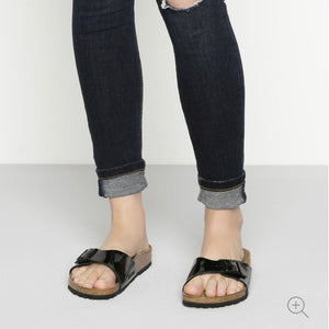 Birkenstock Madrid Black Patent Birko-Flor Made In Germany