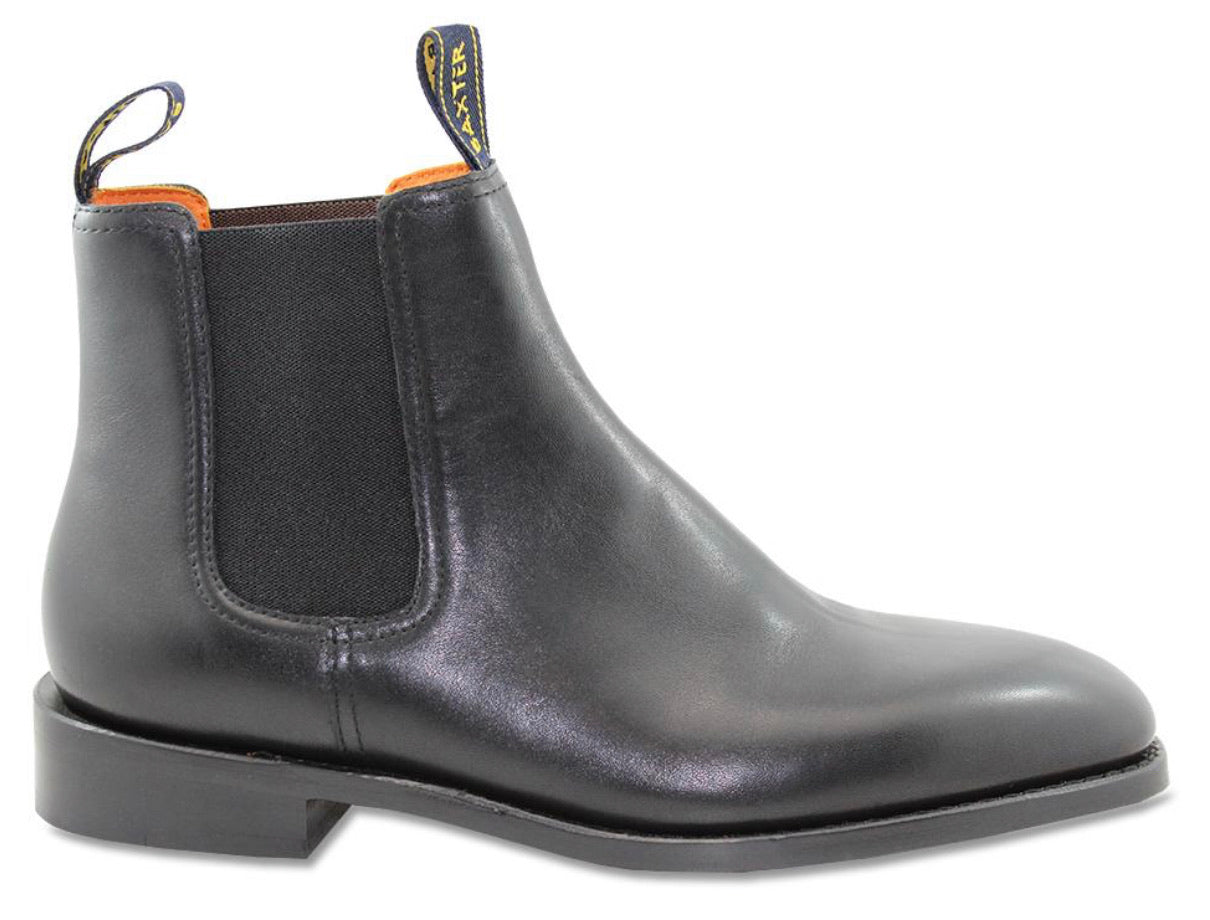 Baxter Horseman Black Leather Sole Chelsea Boot