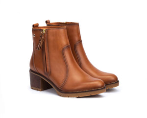 Pikolinos Llanes W7H-8632 Brandy Zip Ankle Boots Made In Spain