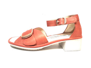 Fly London Eken018fly Janeda Raspberry Women's Leather Heels Sandals Made In Portugal