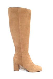 Bruno Premi I3003G Sand Camoscio Suede Leather Zip Knee High Boot