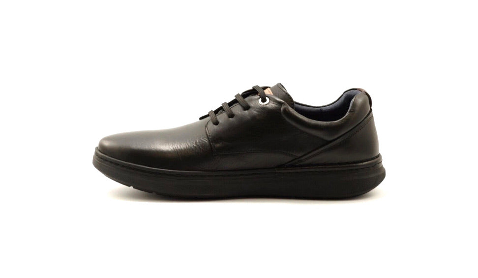 Pikolinos M7P-4326C1 Black Leather Mens 4 Eyelet Padded Collar Shoe Made In Spain