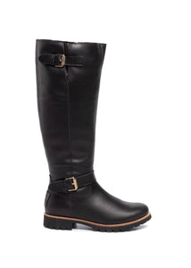 Panama Jack Amberes Black Igloo Trav B1 Sheepskin Lined Waterproof Knee High Boot Made In Spain