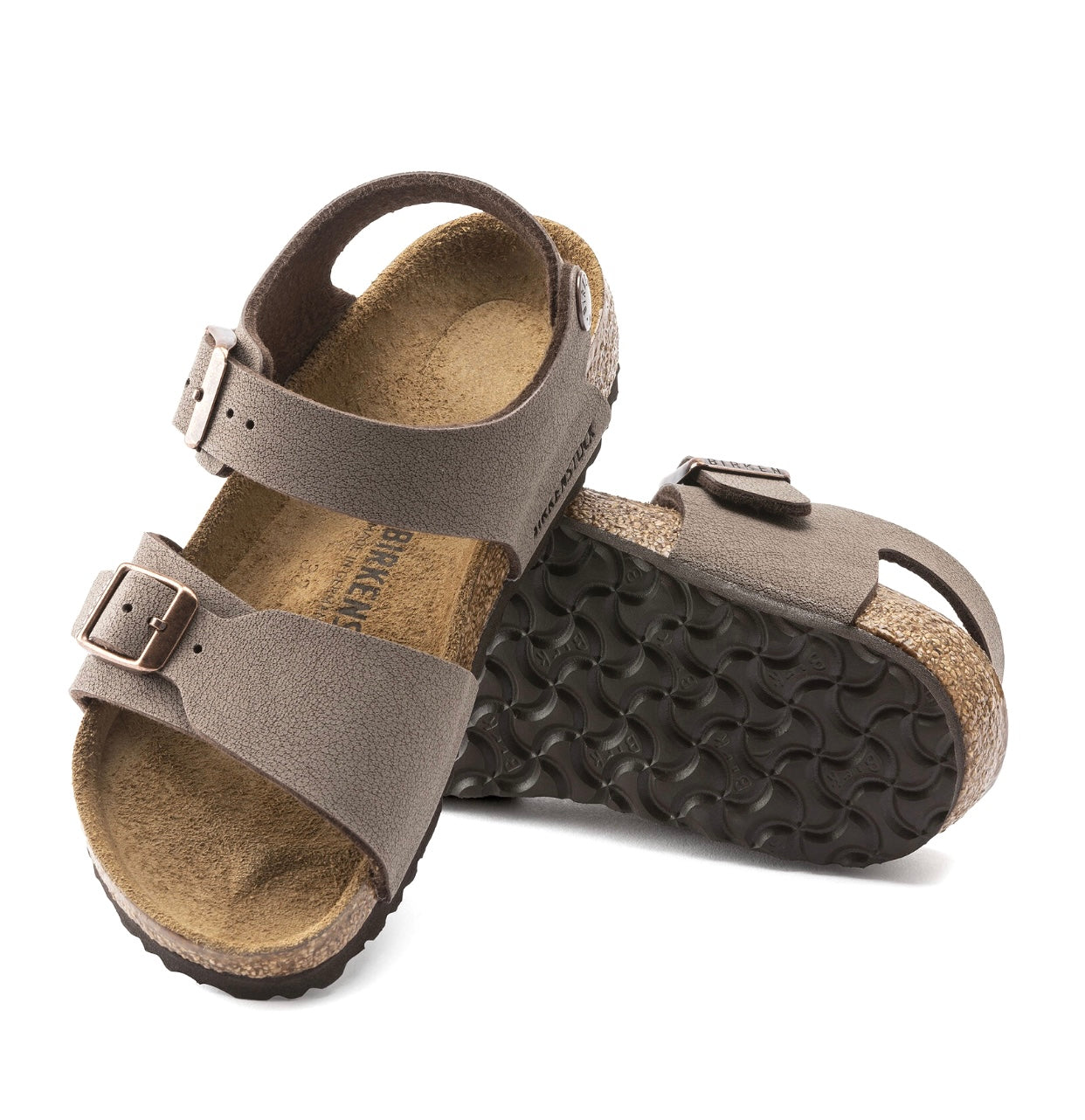 Birkenstock New York Kids Mocha Birko-Flor Nubuck Made In Germany