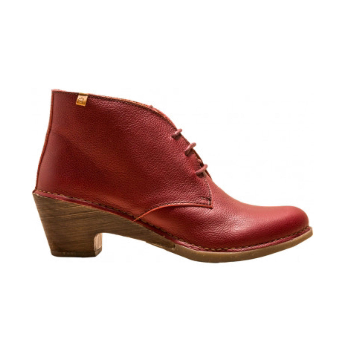 El Naturalista 5490 Cereza Red Sylvan 3 Eyelet Ankle Boot Made In Spain