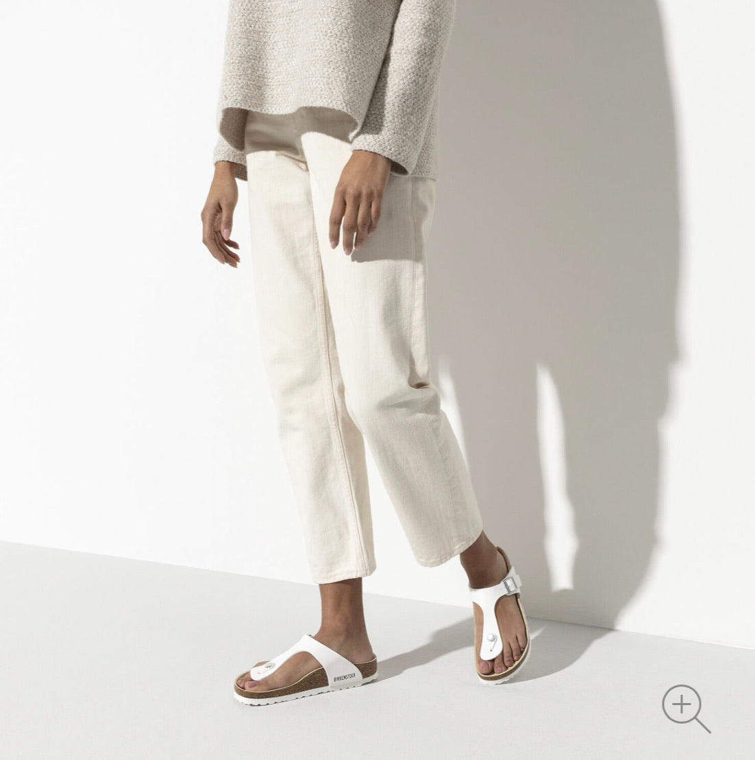 Birkenstock Gizeh White Birko-Flor Made In Germany