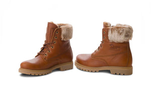 Panama Jack Felicia B3 Cuero Bark Waterproof 6 Eyelet Ankle Boot Made In Spain