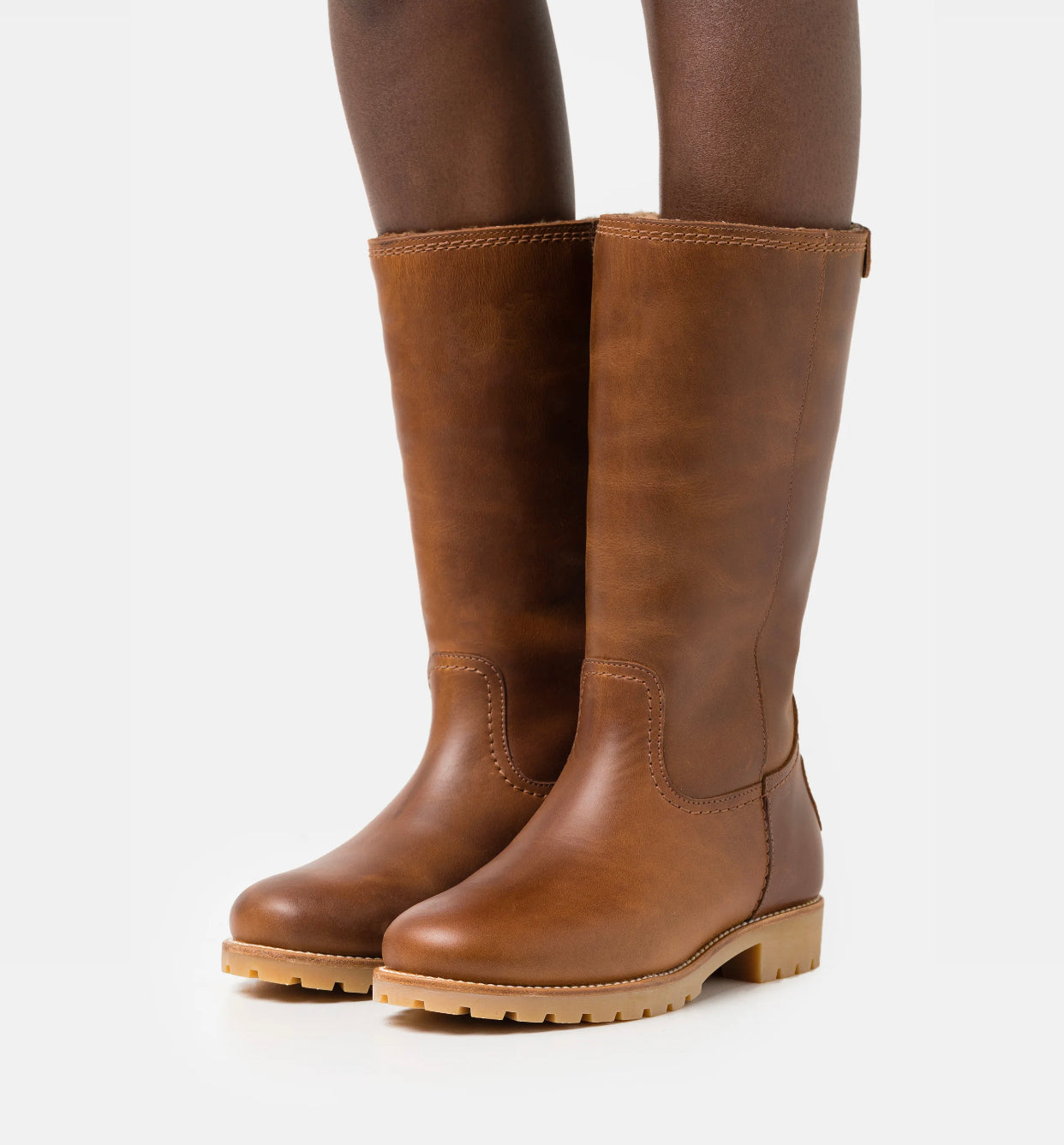 Panama Jack Bambina Pull Up Camel Igloo Trav B7 Sheepskin Waterproof Mid Calf Boot Made In Spain