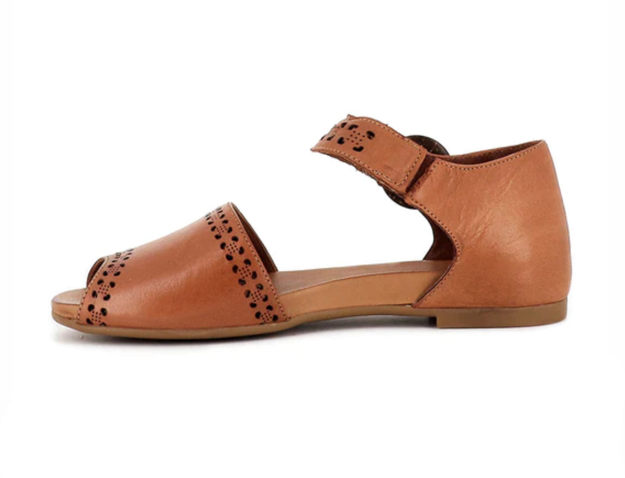 Sala Europe Aimee Coconut Light Tan Open Toe Sandal Made In Turkey