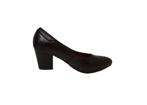 Wonders I-4724 Negro Black Leather Court Shoe Made In Spain
