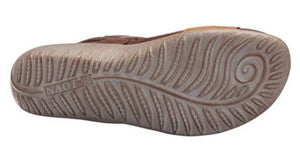 Naot Haki Oil Dune Saddle Brown Leather Ladies Sandals Made In Israel