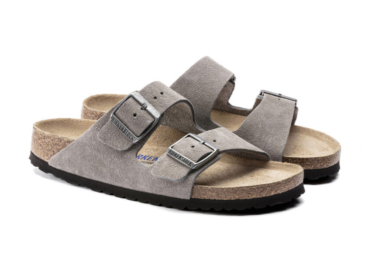 Birkenstock Arizona Stone Coin Suede Leather Soft Footbed Made In Germ –  Redpath Shoes Canberra