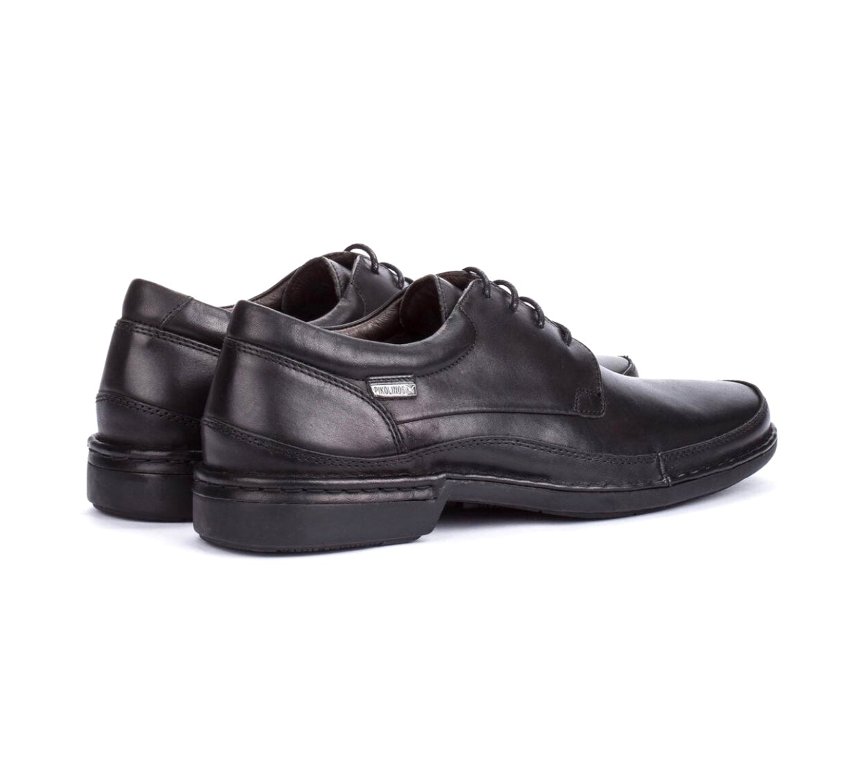 Pikolinos 08F-5013 Oviedo Black Leather 4 Eyelet Padded Collar Shoe Made In Spain