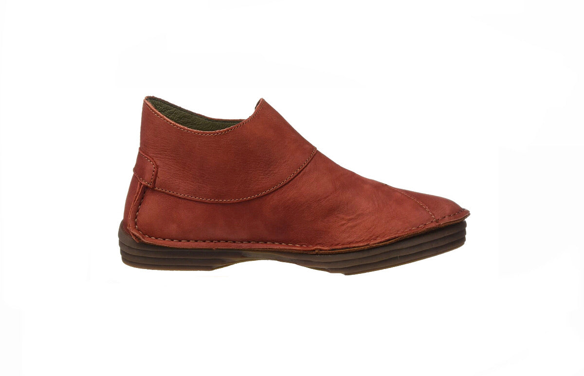 El Naturalista NF81 Caldera Red 4 Eyelet Ankle Boots Made In Spain