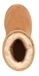 Emu Australia Chestnut Platinum Stinger Lo Mid Calf Sheepskin Made In Australia