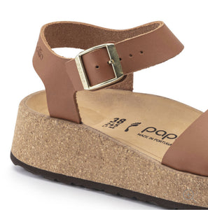 Papillio By Birkenstock Glenda Ginger Brown Wedge Sandal Made In Portugal