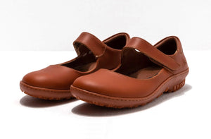 Art 1420 Antibes Grass Waxed Caldera Red Velcro Mary Jane Made In Spain