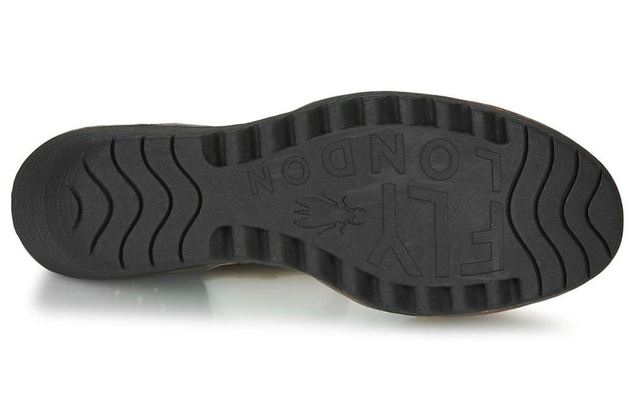 Fly London YVEN029FLY Black/Bronze Mous/Idra Women's Wedges Sandals Made In Portugal