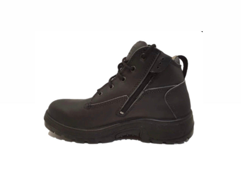 Rossi 776 Black Peak Steel Toe Ankle Zip Work Boot Made In Australia