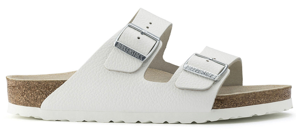 Birkenstock Arizona White Natural Leather Made In Germany