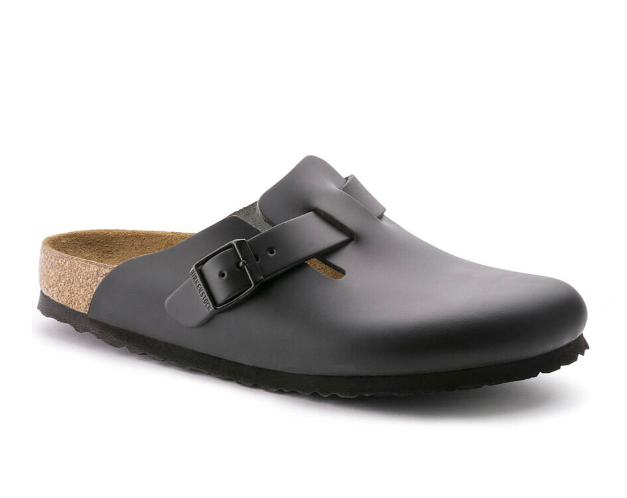 Birkenstock Boston Black Smooth Leather Made In Germany