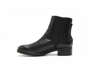 Wonders D-9301 Black Negro Zip Ankle Boot Made In Spain