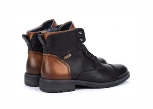 Pikolinos M2M-8170 Black 6 Eyelet Zip Ankle Boot Made In Spain