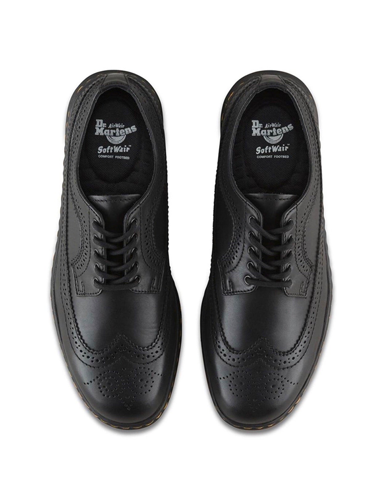 Dr. Martens Gabe Black Temperley SoftWair Brogue 5 Eyelet Shoe