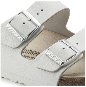 Birkenstock Arizona White Natural Leather Made In Germany