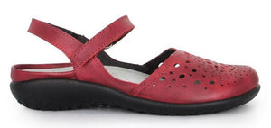 Naot Arataki Berry Red Leather Ladies Sandals Made In Israel