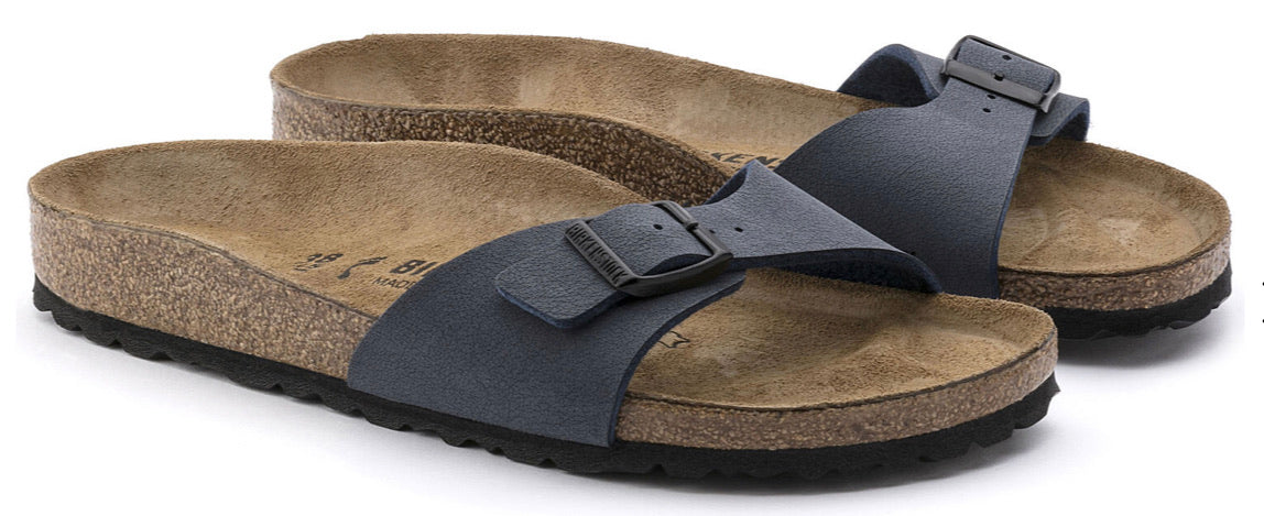 Birkenstock Madrid Nubuck Navy Birko-Flor Made In Germany