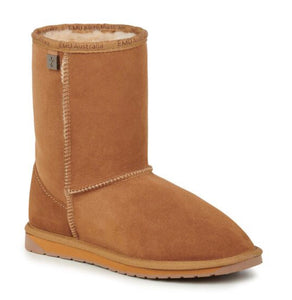 Emu Australia Chestnut Platinum Stinger Lo Mid Calf Sheepskin Made In Australia