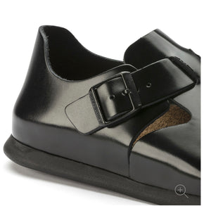 Birkenstock London Shiny Black Patent Leather Classic Footbed