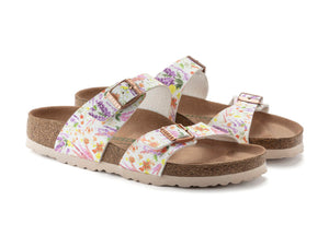 Birkenstock Sydney Light Rose Floral Birko-Flor Vegan Made In Germany