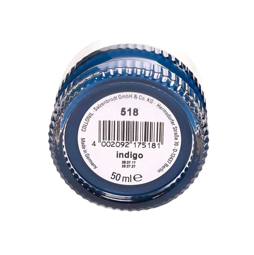 Collonil Indigo Blue 518 Cream Polish 50ml Made In Germany